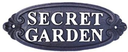 Schild Secret Garden, Eisen