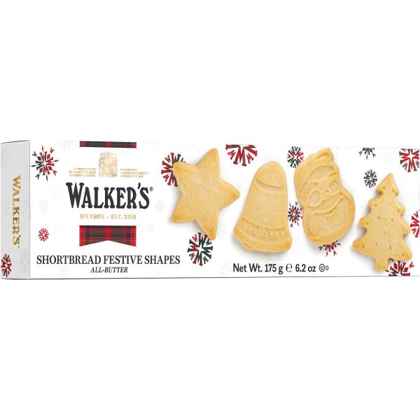 Walkers Weihnachts-Shortbread Festive Shapes, 175 g