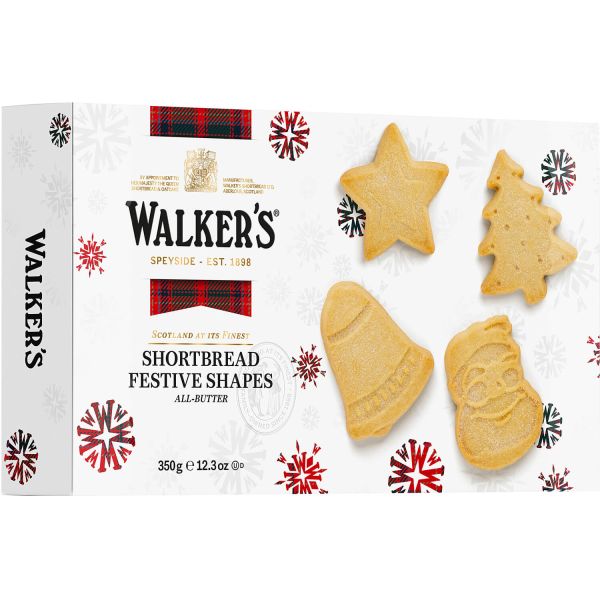 Walkers Weihnachts-Shortbread Festive Shapes, 350 g